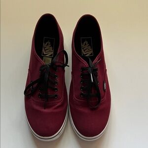 Vans Women's Red Canvas Sneakers